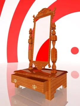 Dressing mirror Illustrazione stock