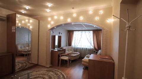 Dressing Room. Make-up Room. Hotel Room Stock Footage 48976817