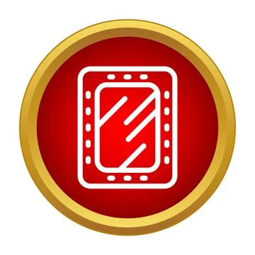 Dressing room mirror with lights icon design Stock Illustration
