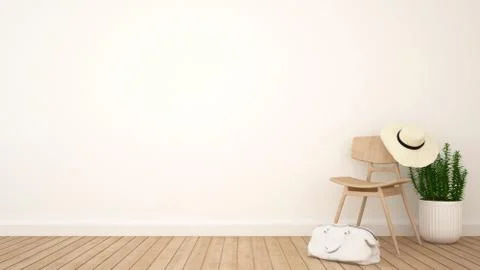 Dressing room or studio artwork and space for artwork - 3D Rendering Stock Illustration