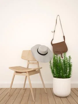 Dressing room or studio artwork - 3D Rendering Stock Illustration