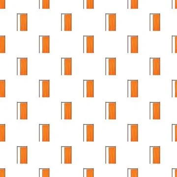 Dressing room orange curtain changing booth pattern Illustrazione stock
