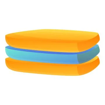 Dressing room towel stack icon, cartoon style イラスト素材