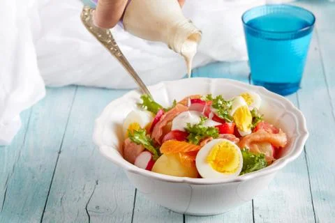 Dressing Salad 写真素材