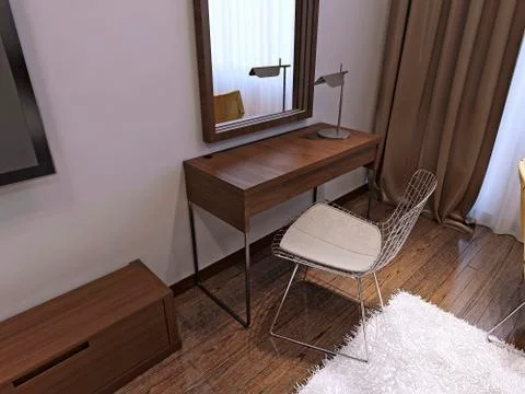 Dressing table contemporary style Stock Illustration