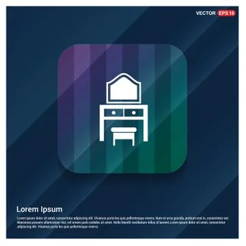 Dressing Table Icon Stock Illustration