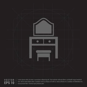 Dressing Table Icon 스톡 일러스트