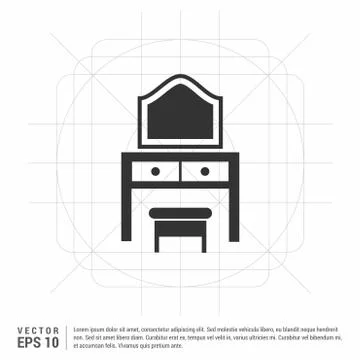 Dressing Table Icon Stockillustratie