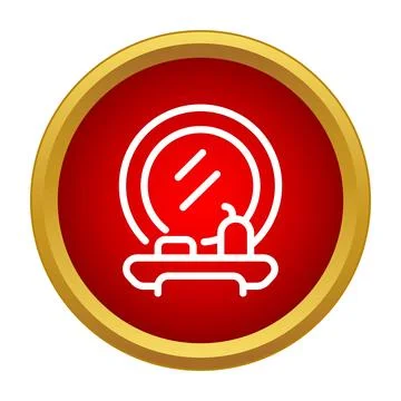 Dressing table icon representing beauty and makeup Stock Illustration