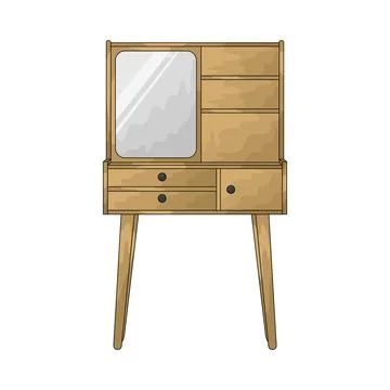 Dressing table illustration Stock Illustration