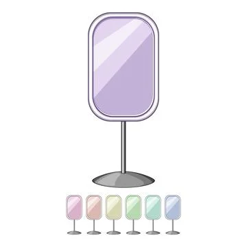 Dressing table mirror cartoon vector graphic Stock Illustration