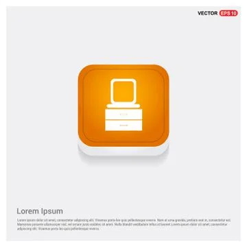 Dressing Table with Mirror Icon Stock Illustration