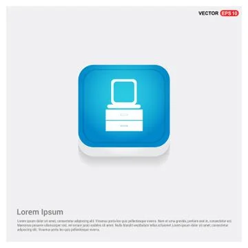 Dressing Table with Mirror Icon Stock Illustration