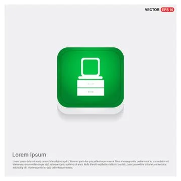 Dressing Table with Mirror Icon Stock Illustration