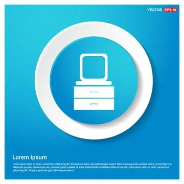 Dressing Table with Mirror Icon Stock Illustration