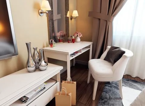 Dressing table neoclassicism style Stock Illustration