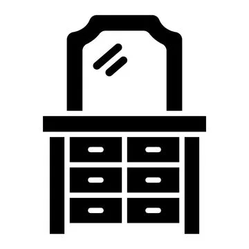 Dressing Table Vector Icon Design Illustration Stock Illustration