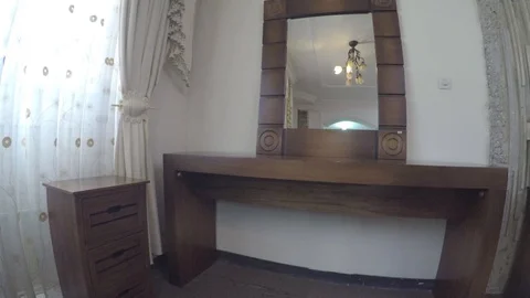 A dressing table view right to left view Stock Footage 97207833