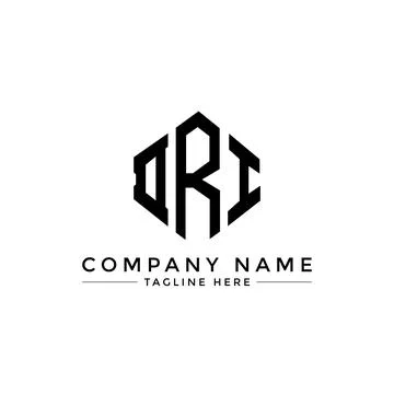 DRI letter logo design with polygon shape. DRI polygon and cube shape logo .. Stock Illustration