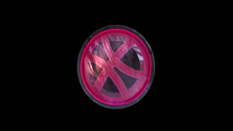 Dribbble Bounce and Fly 3d animation Stock Footage 135827912