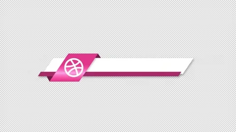 Dribbble Social Media Lower Third Stock Footage 204012746