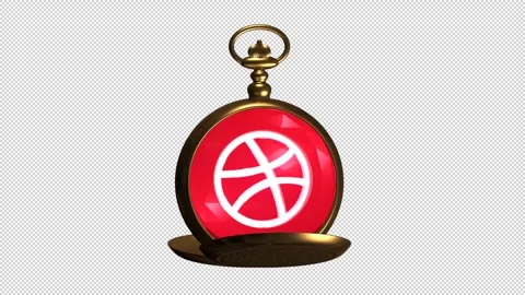 Dribbble Vintage Icon witrh Alpha Channel Stock-Footage 248077359