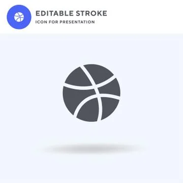Dribble icon vector, filled flat sign, solid pictogram isolated on white, logo Stockillustratie