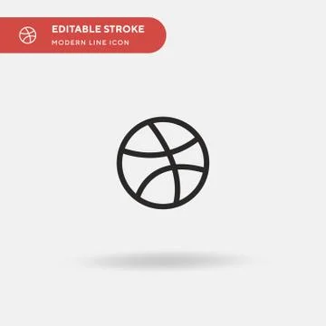 Dribble Simple vector icon. Illustration symbol design template for web mobil Stock Illustration