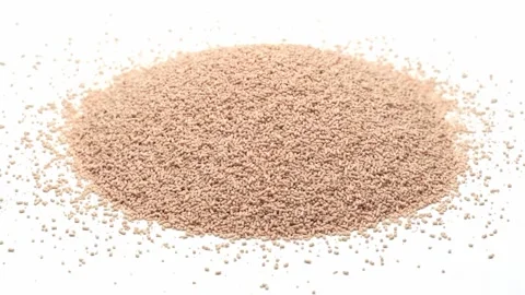 Dried active yeast isolated on white, seamless loop rotation 스톡 동영상 144392007