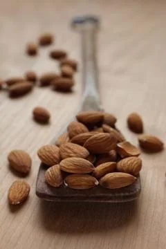 Dried almonds Stock Photos