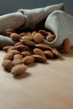 Dried almonds Stock Photos