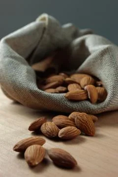 Dried almonds Stock Photos
