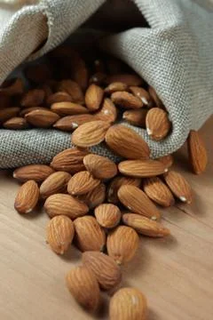 Dried almonds Foto stock