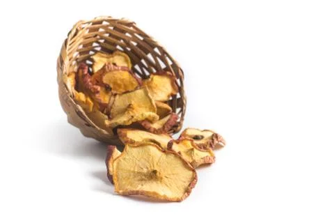 Dried Apple into a Basket Foto stock