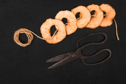 Dried apple chips. Stock Photos