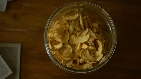 Dried apple container Stock Footage 70869216