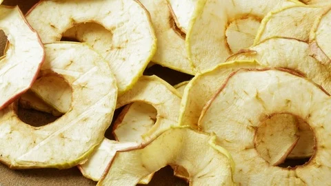 Dried Apple Rings Stock Footage 71112942