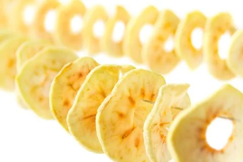 Dried apple rings Stock Photos