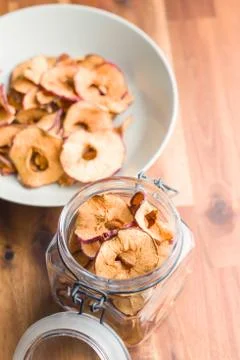 Dried apple slices. Stock Photos