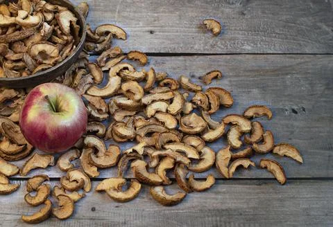 Dried apple slices Foto stock