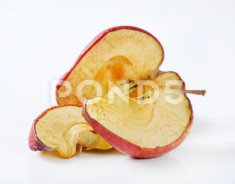 Dried apple wedges Stock Photos