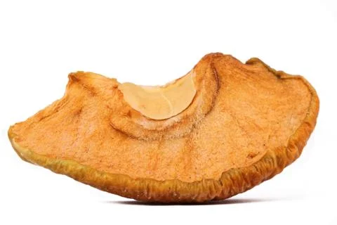 The Dried Apple on the white background Stock Photos