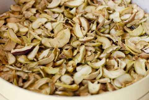 Dried apples. Drying. Fruit dryer Stock Photos