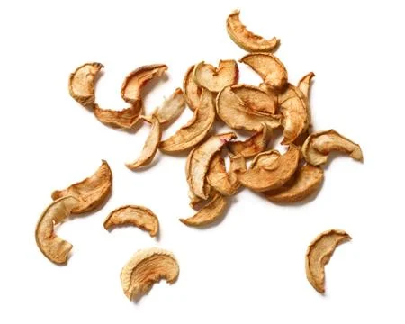 Dried apples, isolated on white Stock Photos