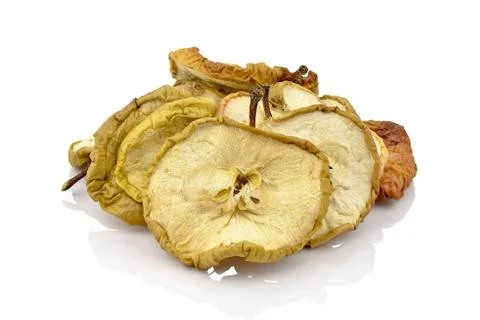  Dried apples on a white Stock Photos