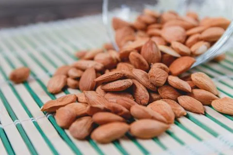 Dried Apricot Kernel Stock Photos