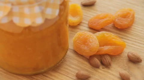 Dried apricot right rotate, macro Stock Footage 37148534