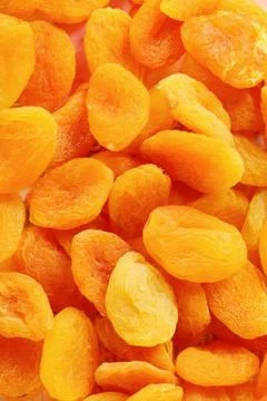 Dried apricots - full frame Stock Photos
