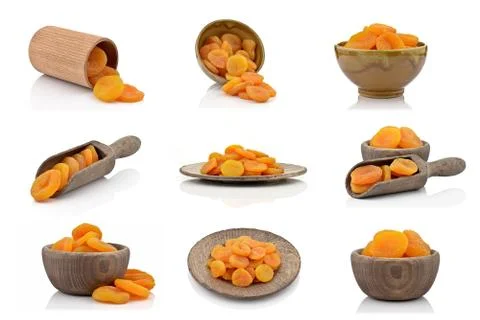 Dried apricots Stock Photos