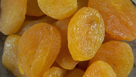 Dried apricots rotate Stock Footage 138988125